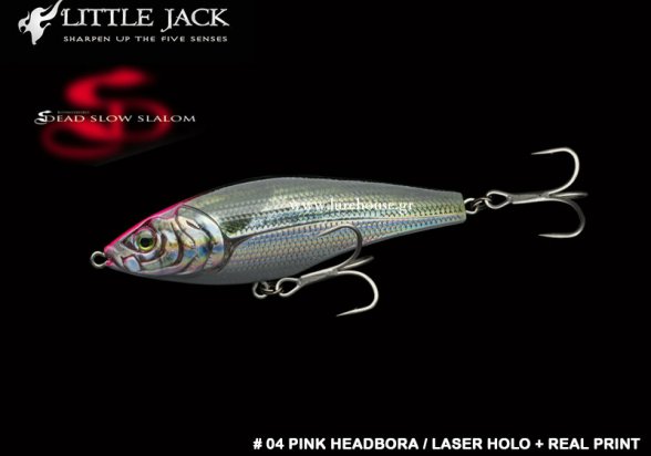 Little Jack Dead Slow Slalom (Length: 85mm, Weight: 15.6gr, Color:# 04 Pink Headbora / Laser Hooe +  4589924903254