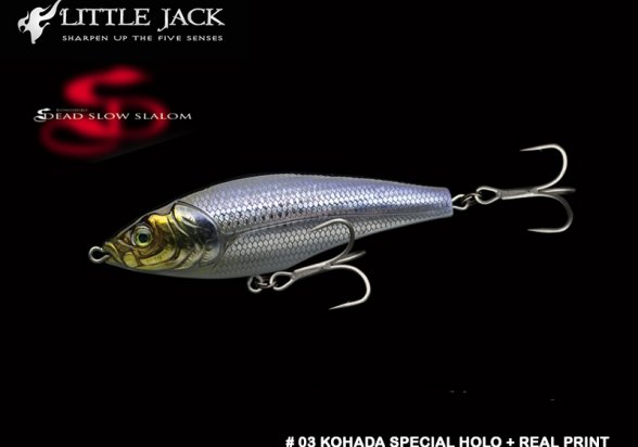 Little Jack Dead Slow Slalom (Length: 85mm, Weight: 15.6gr, Color: # 03 Kohada Special Holo + Real P 4589924903247