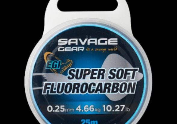 Savage Gear Super Soft Flurocarbon Leader Egi Model 25m (0.25m-4.66kg-10.27lbs) 5706301744814