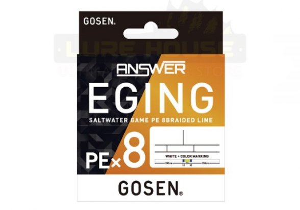 Gosen Answer Eging x8 (Pe 0.8 - 16lbs - 150m) White + Color Marking 4549203013166