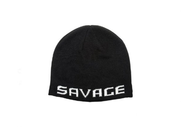 Savage Gear Beanie One Size #Black - White 5706301737397