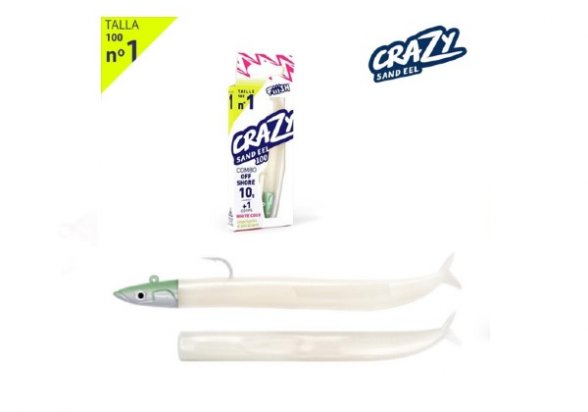 Fiiish Crazy Sandeel 100 Combo Off Shore 10gr White Coco #CSE509 3700696805091