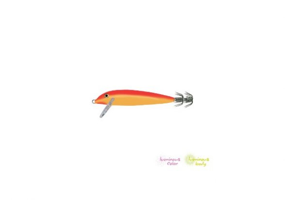 Rapala SQ09 #Gold Fluorescent Red 9cm 022677342986